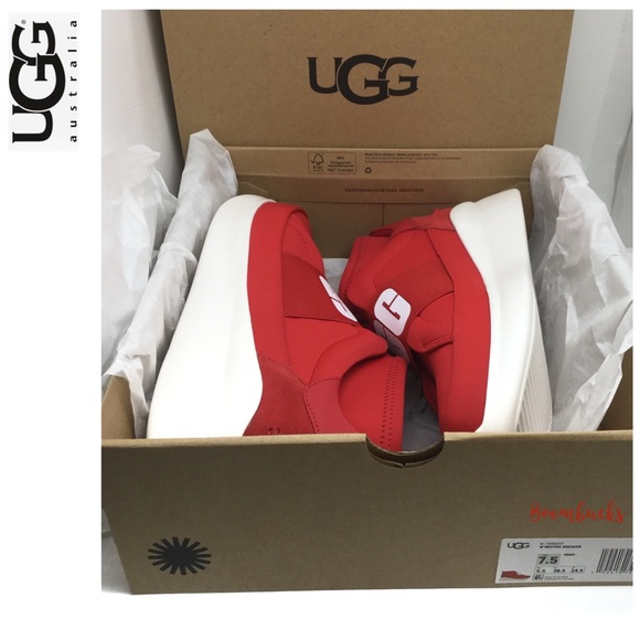 Ugg Neutra Red Chunky Sneakers - Picture 12 of 15